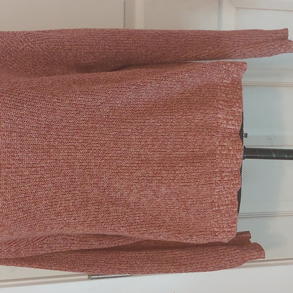 American Eagle Autumn Fall Chestnut Ribbed Knit Crewneck Sweater Size S - Picture 3 of 10